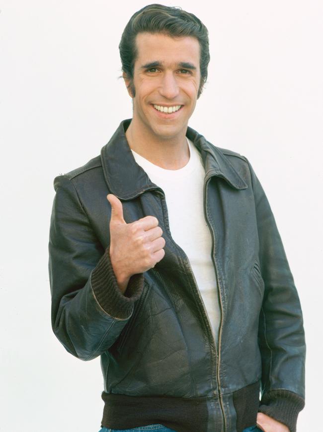 American actor Henry Winkler as Arthur 'Fonzie' Fonzarelli in Happy Days, circa 1975. Picture: Getty