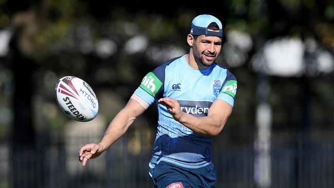 Cody Walker won’t sing the anthem before the game. Picture: Dan Himbrechts