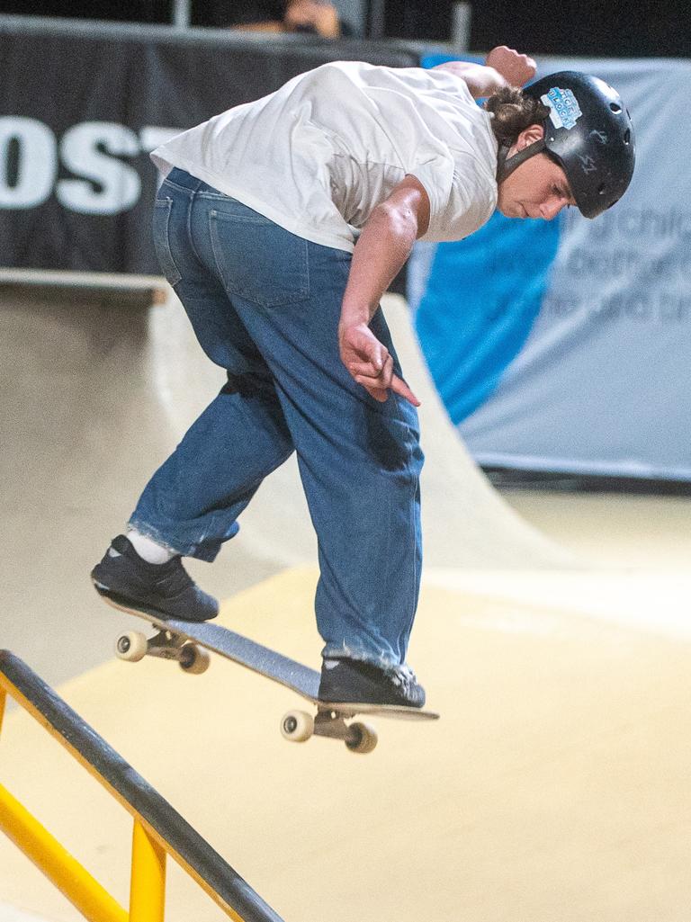 Jaxon Passey at Rumble On The Reef Sugar Bowl Skatepark Saturday 23 September 2023 Picture:Michaela Harlow