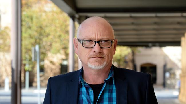 Ex-Adelaide schoolteacher Marco Chiro outside the District Court during his trial into the persistent exploitation of a student. Picture: Greg Higgs