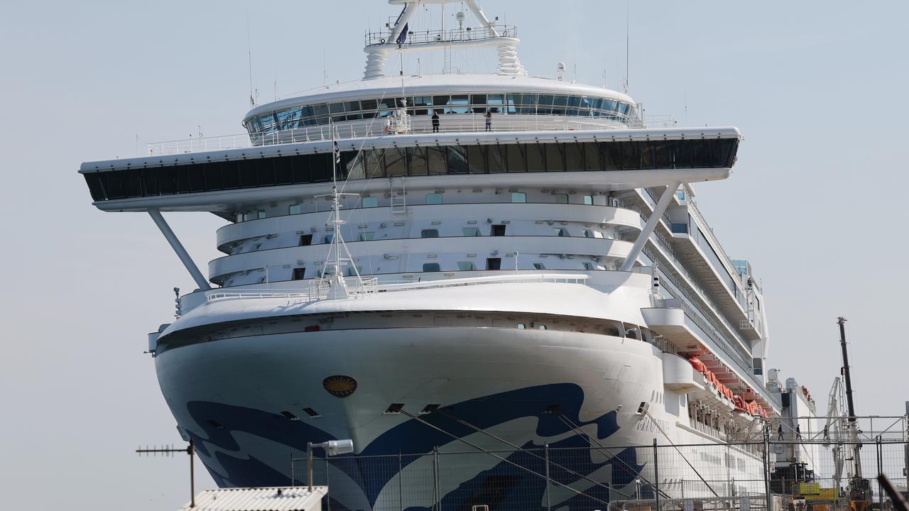 The Grand Princess cruise ship was struck down with a horror double outbreak of Covid-19 and gastro. Picture: NCA NewsWire / David Mariuz