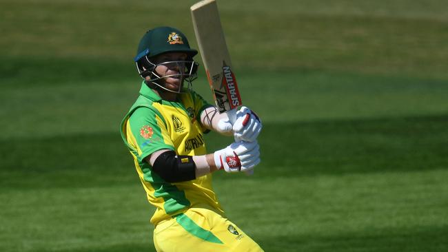 David Warner was dismissed for 12 in Australia’s latest warm-up match, with West Indies.