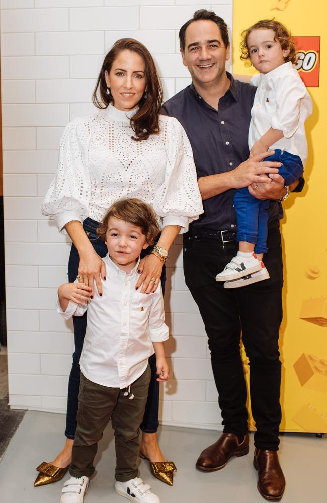 Nova’s Michael ‘Wippa’ Wipfli with his wife Lisa and sons Theodore and Jack.