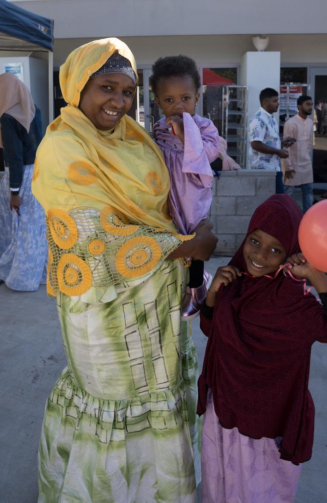 Haja, Memuna, and Mariama at Toowoomba Mosque eid al-fitr celebrations. Wednesday, April 10, 2024 Picture: Christine Schindler