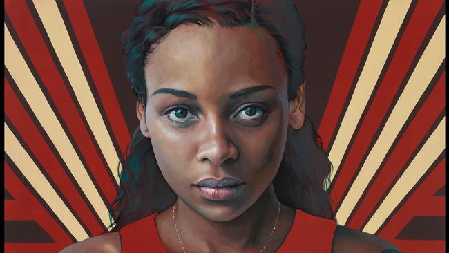 Kathrin Longhurst: 'Irrational', portrait of Midori Goto Archibald Prize 2022 finalist, Kathrin Longhurst 'Irrational', oil on linen, 152.8 x 198.7 cm Â© the artist, image Â© AGNSW, Mim Stirling