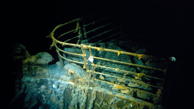 The submersible was taking tourists to see the wreckage of the Titanic in the North Atlantic. Picture: Woods Hole Oceanographic Institution/AFP