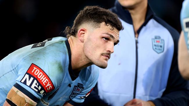 Nathan Cleary had a forgettable night leading the Blues' charge. Picture: Getty