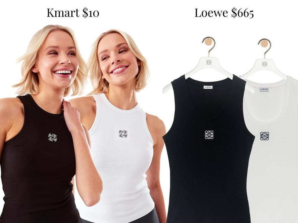 Kmart launches 10 dupe of 600 Loewe tank top news Australia s leading news site