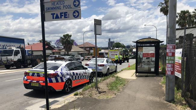 Police respond to the incident. Picture: Maryanne Taouk