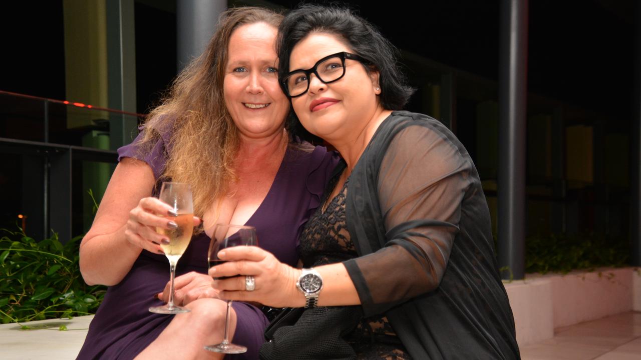 The 2024 FNQ Salvos Champs Ruby Ball at Cairns Convention Centre: Katrina Bath and Anne-Marie Carlson. Picture: Bronwyn Farr