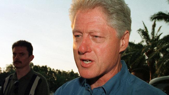 Former US president Bill Clinton pledged his support to George W Bush after the 2001 terror attacks. Picture: Anna Rogers