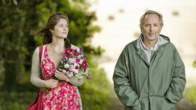 Intriguing .. Gemma Arterton and Fabrice Luchini in Gemma Bovery.