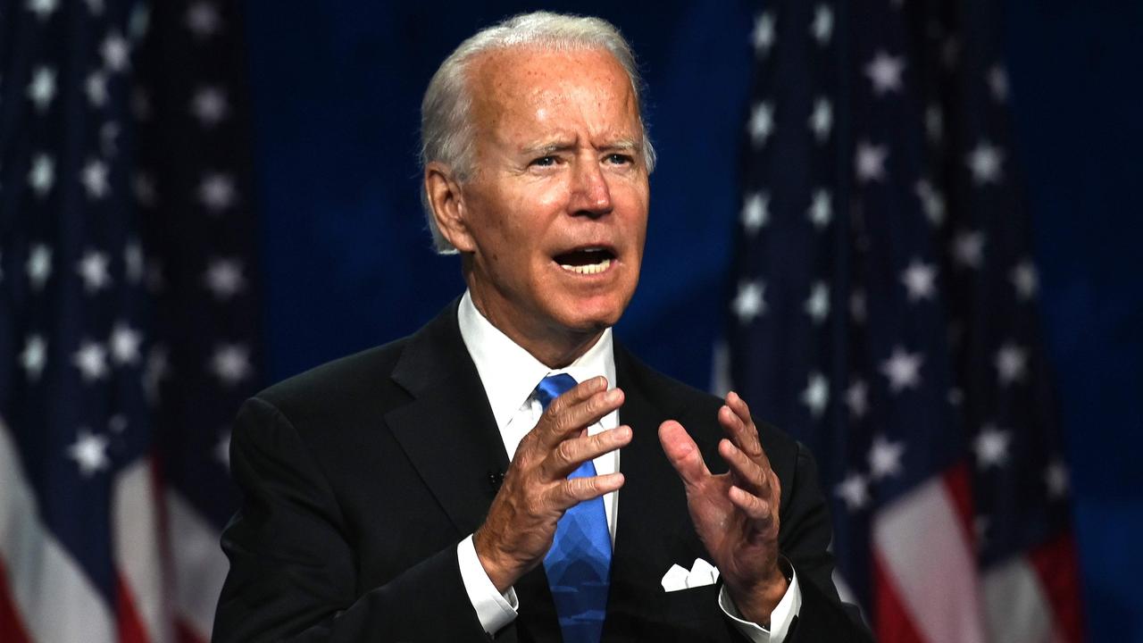 Joe Biden promised to ‘restore the soul of America’ in his victory speech. Picture: AFP