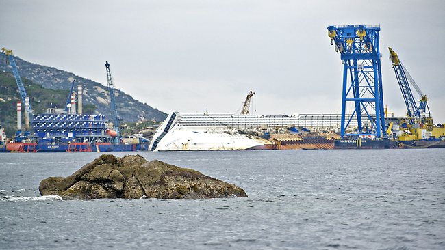 Embedded rock from Costa Concordia to be used in memorial | news.com.au ...