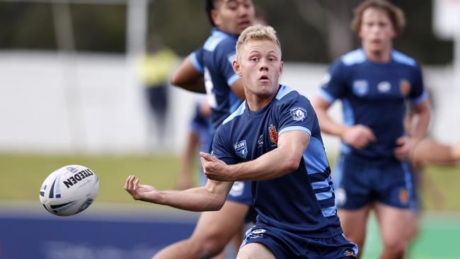 Trey Barlow during the NSW U18 Combined Independent Schools v Combined High Schools, State Rugby League Tri-Series held at St Mary's Leagues Stadium. Picture: Jonathan Ng