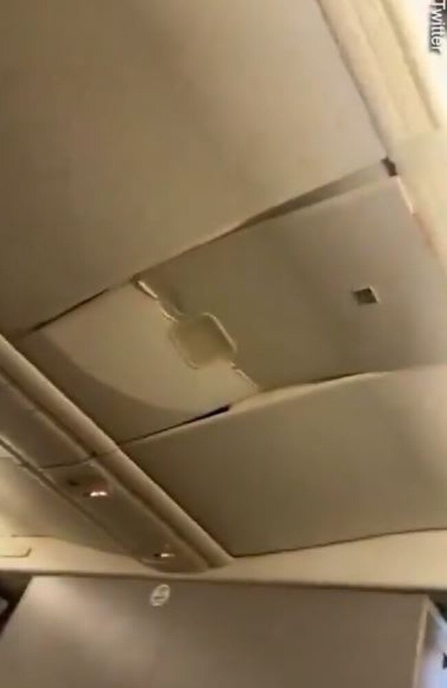 Passengers were flung to the ceiling when it experienced a 6000 ft drop. Picture: X/Twitter