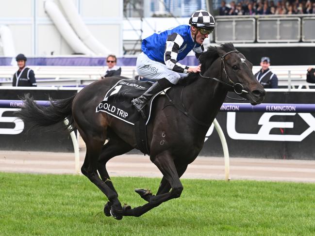 Mark Zahra rode Gold Trip to victory in the 2022 Melbourne Cup. Picture: Getty Images