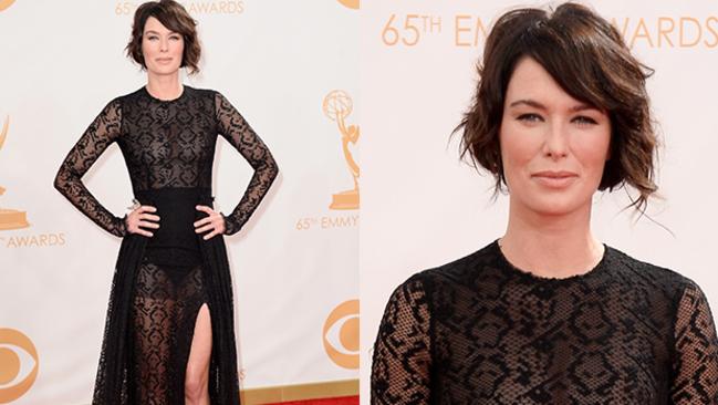 Reality bites ... Lena Headey sporting a, ahem, slightly smaller bust.