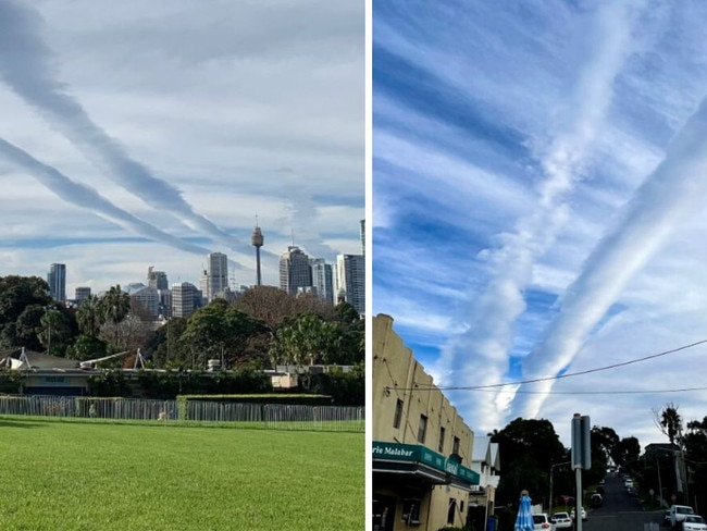 The rare cloud phenomenon wowed Sydney residents. Picture: Twitter