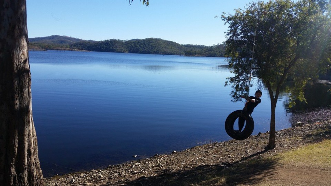 Sit on the shore of Lake Cania and enjoy the picturesque view.