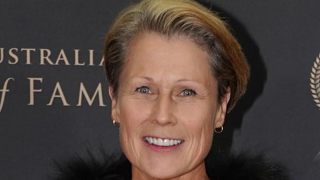 Sue Stanley poses during the Sport Australia Hall of Fame 35th Induction and Awards Gala Dinner at the Palladium at Crown in Melbourne, Thursday, October 10, 2019. (AAP Image/Michael Dodge) NO ARCHIVING