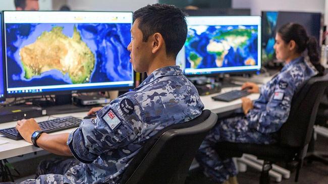 Corporal Yasunari Fujimura and Aircraftwoman Amandeep Kaur, from Distributed Ground Station – Australia. DGS-AUS is now No. 83 Squadron. Picture: Leading Aircraftwoman Jacqueline Forrester