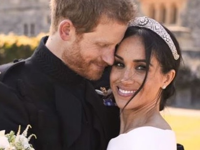 Prince Harry and Meghan Markle on their wedding day. Picture: Netflix