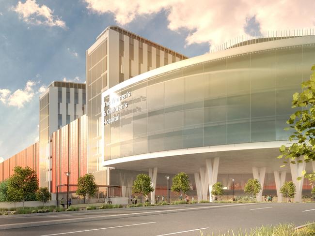 EMBARGOED 11:30AM 27th SEPT  . New artist impressions/renders of the Women's and Children's hospital ( WCH ) planned for Adelaide . PIcture: SA Government .