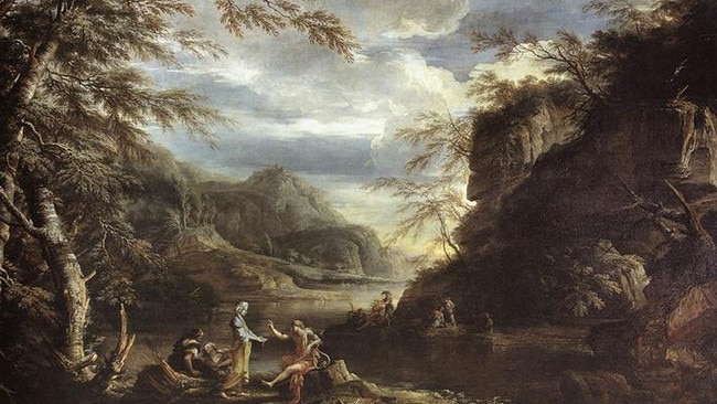 Detail of River Landscape with Apollo and the Cumean Sibyl, Salvator Rosa, 1655. Picture: Wallace Collection, London