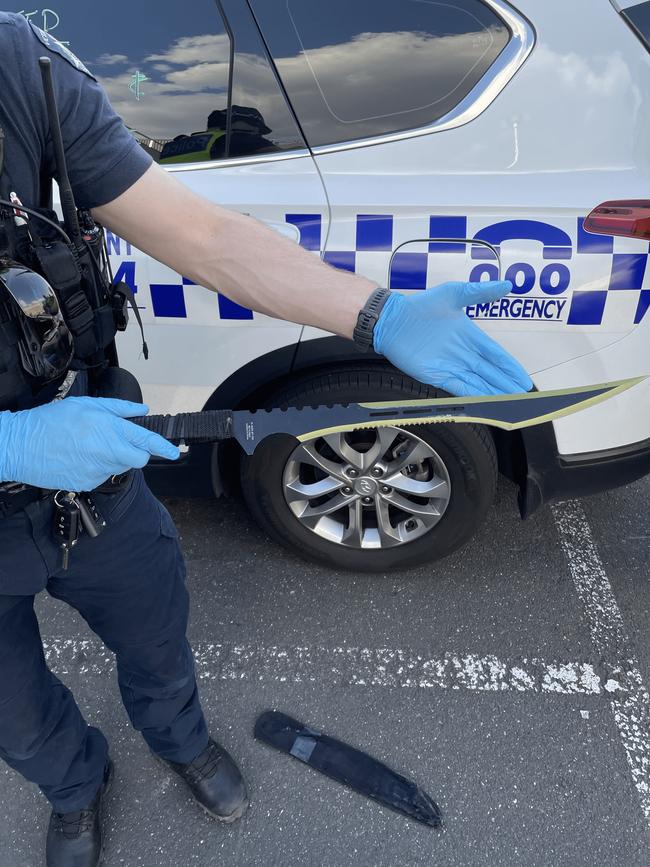 Police have seized more than 100,000 knives from Victorians in the past decade as they crack down on those supplying them to youths. Supplied: Victoria Police