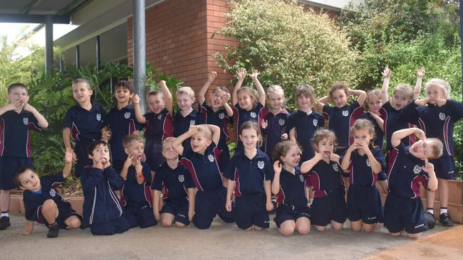 St John's Catholic School Roma's Prep Blue class. Picture: Chloe Cufflin.