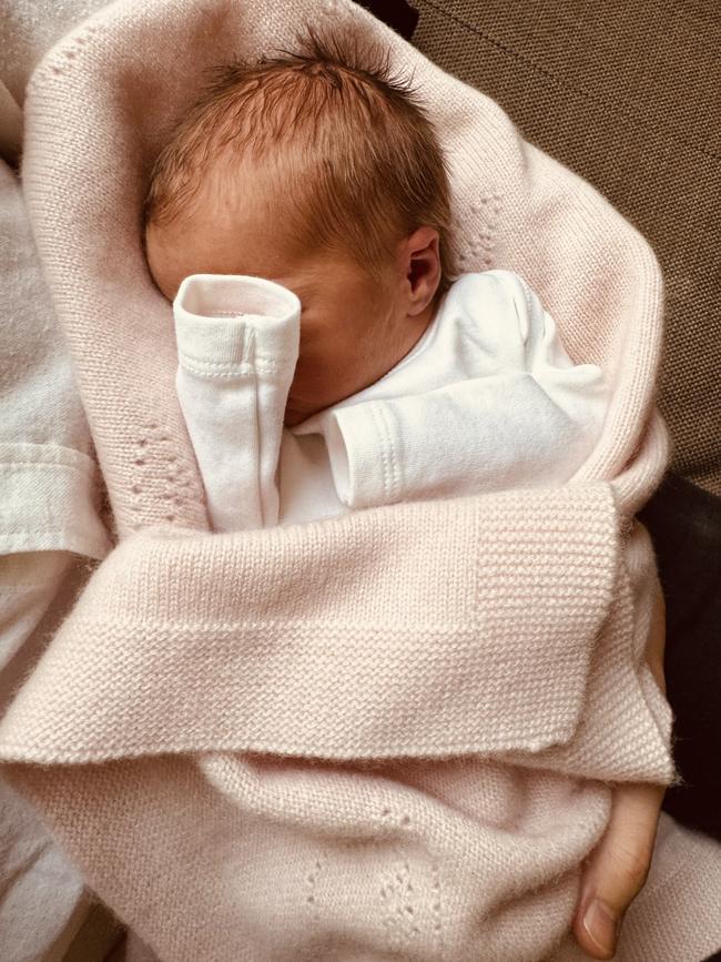 Athena Elizabeth Rose Mapelli Mozzi was born on Wednesday January 22. Picture: Buckingham Palace via Getty Images.