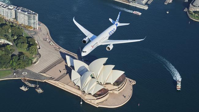 Qantas has ordered a dozen fuel efficient A350-1000s for its ultra long haul Project Sunrise flights due to start in 2026. Picture: James D. Morgan/Getty Images