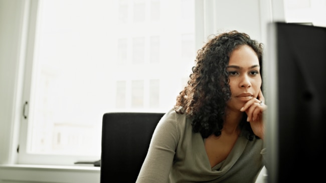 Do you feel tense checking your emails or spreadsheets? Image: Getty