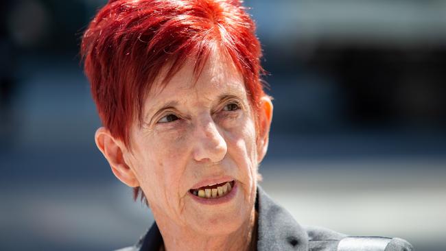 Kaye Warrener leaves the Royal Commission into Aged Care Quality and Safety at the Commonwealth Courts in Adelaide. Picture: AAP Image/James Elsby