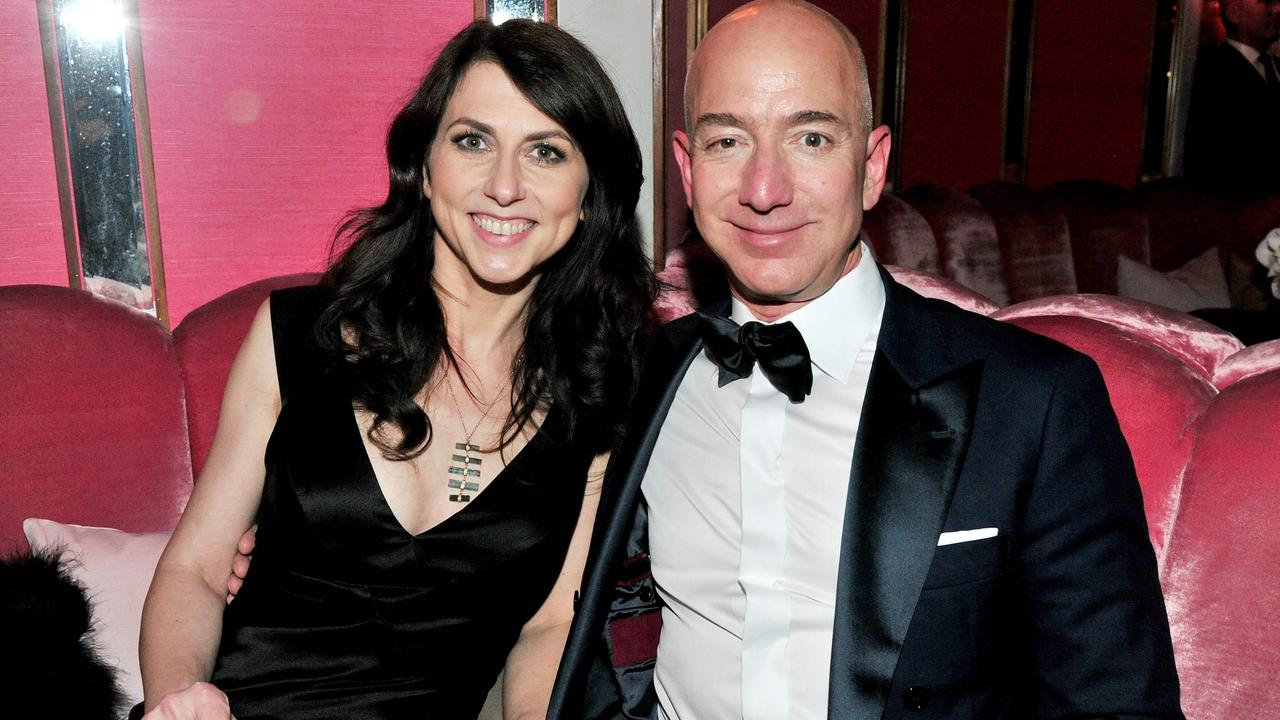 Jeff Bezos and his wife writer MacKenzie Bezos announced their divorce on Twitter last week. Picture: AP 