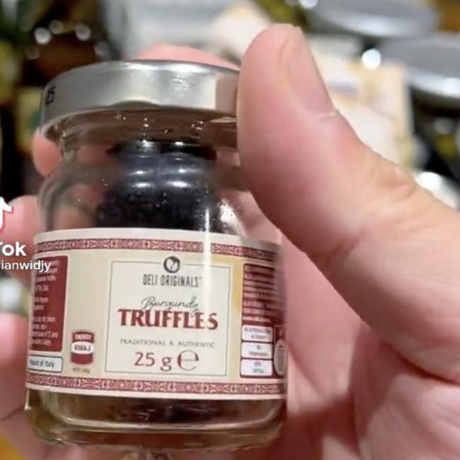 Aldi has once again stocked its truffles at a fraction of the price of other versions. Picture: TikTok/@adrianwidjy