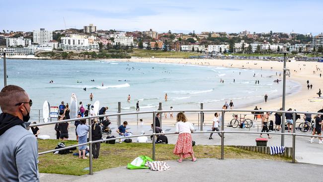 People at Sydney’s Bondi Beach last weekend. Picture: Flavio Brancaleones