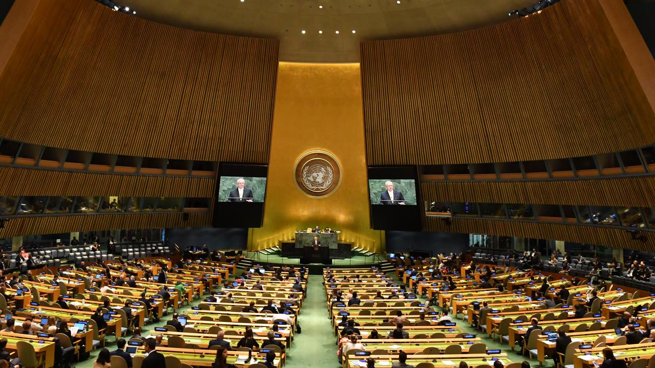 Theorists claim climate change is a United Nations-led hoax to aggressively depopulate the world and seize power from elected. Picture: AAP Image/Mick Tsikas