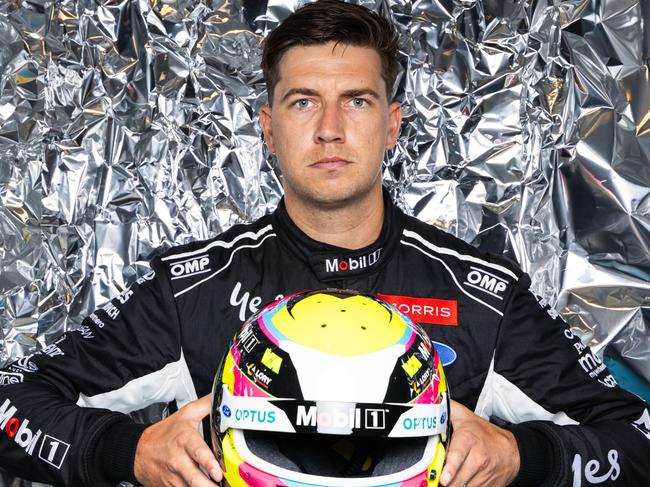 SYDNEY, AUSTRALIA - FEBRUARY 12: Chaz Mostert driver of the #25 Mobil1 Optus Racing Ford Mustang GT poses during the 2025 Supercars Media Day at Gravity Studios on February 12, 2025 in Sydney, Australia. (Photo by Daniel Kalisz/Getty Images)