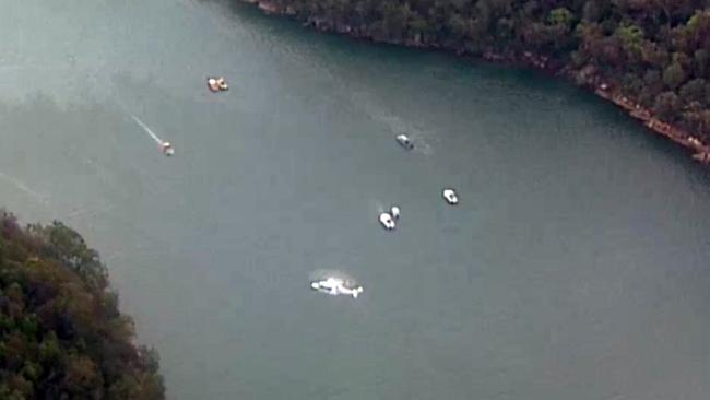Police divers were called in. Picture: Nine News
