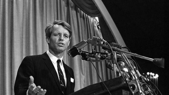 Robert F. Kennedy weeks before he was killed in 1968. Picture: Getty Images