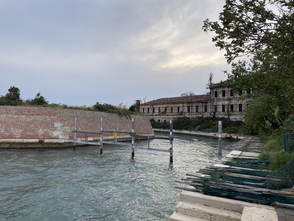 The island is divided into two separate parts by a small canal. Picture: Caters