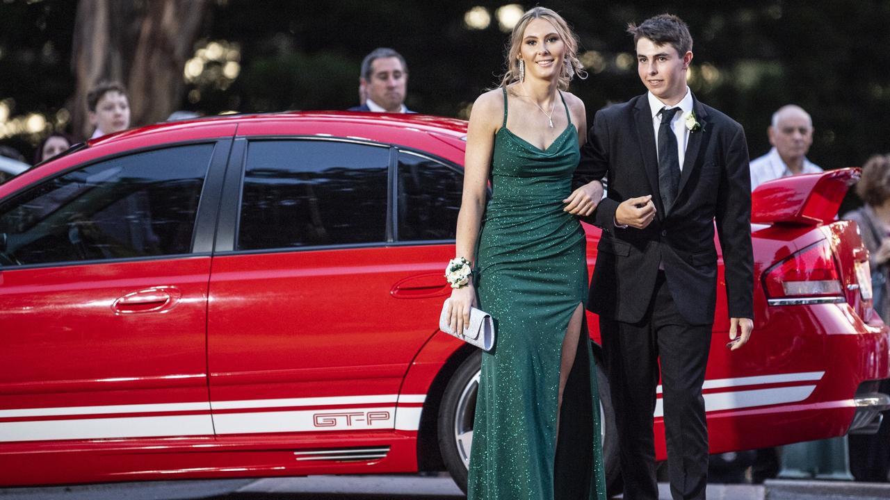 Jake Gudgeon and partner Emily Stapleton at St Mary's College formal at Picnic Point, Friday, March 24, 2023. Picture: Kevin Farmer