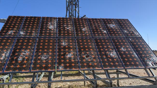 Panels smashed. Picture: Supplied
