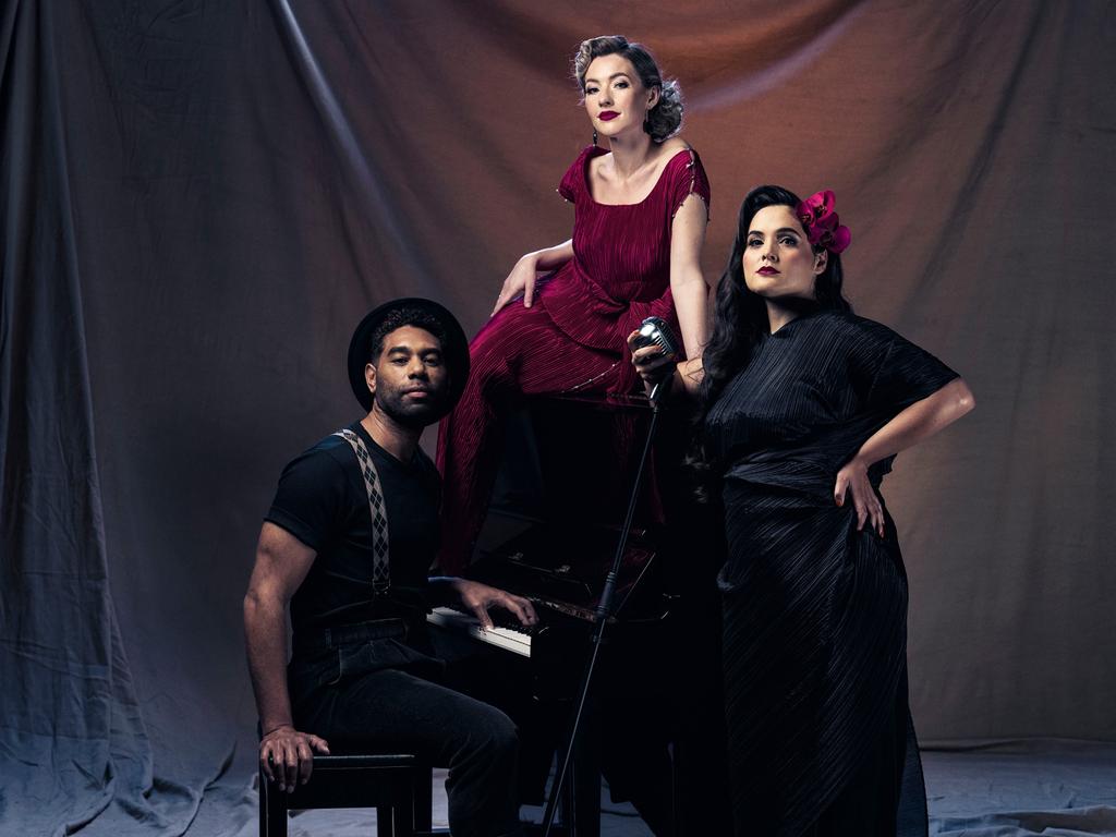 Performing in Lady Sings the Maroons at The Empire will be (from left) Marcus Corowa, Irena Lysiuk, Jess Hitchcock.