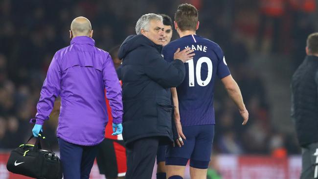 Kane’s injury is a big blow for Mourinho. Photo: Michael Steele/Getty Images