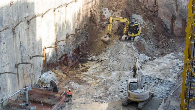 The car park construction works. (AAP IMAGE / Troy Snook)