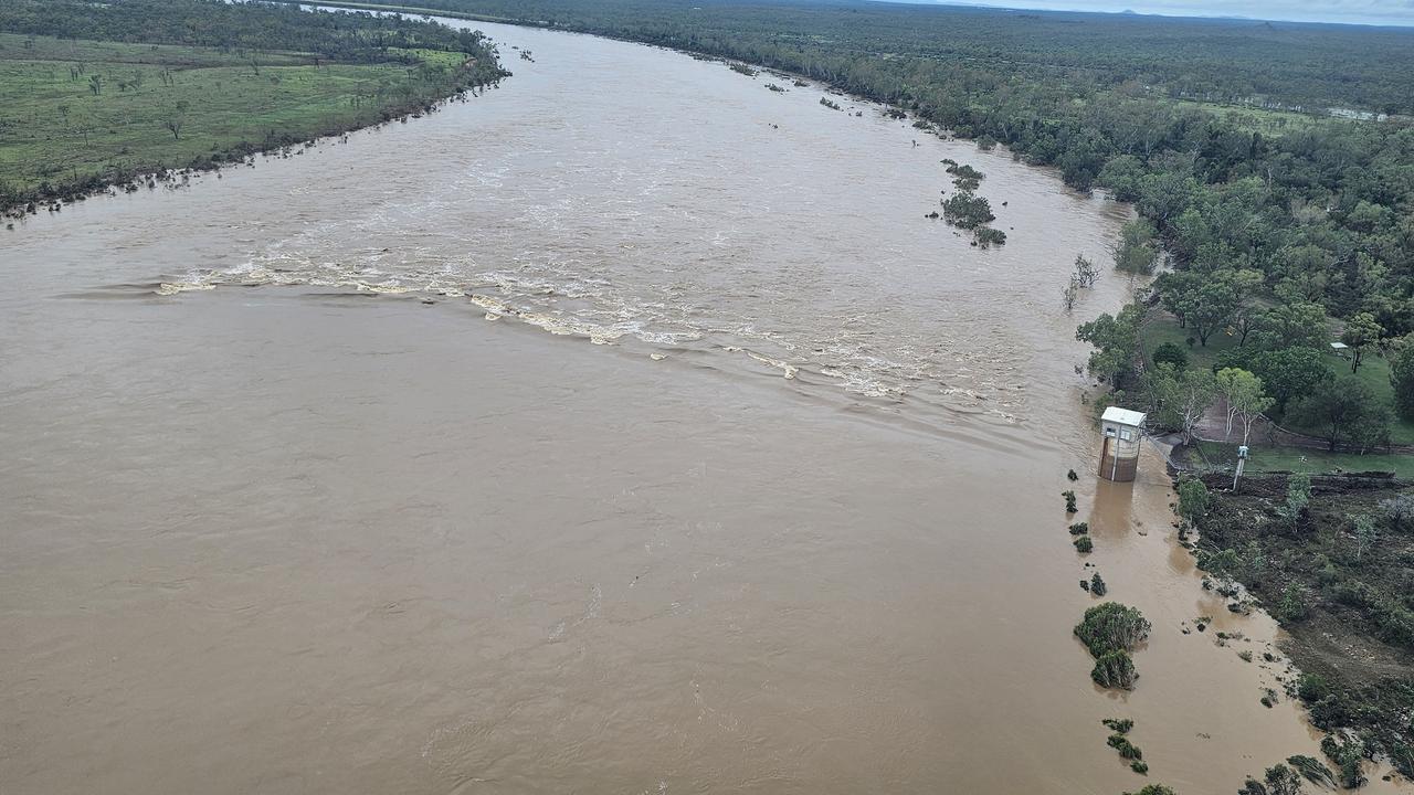 The weir flooding over - February 5, 2025.