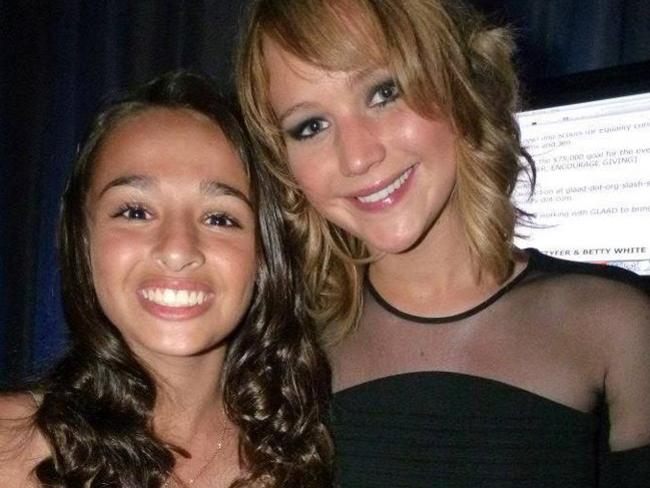 Famous friends ... Jazz Jennings and Jennifer Lawrence. Picture: Facebook.